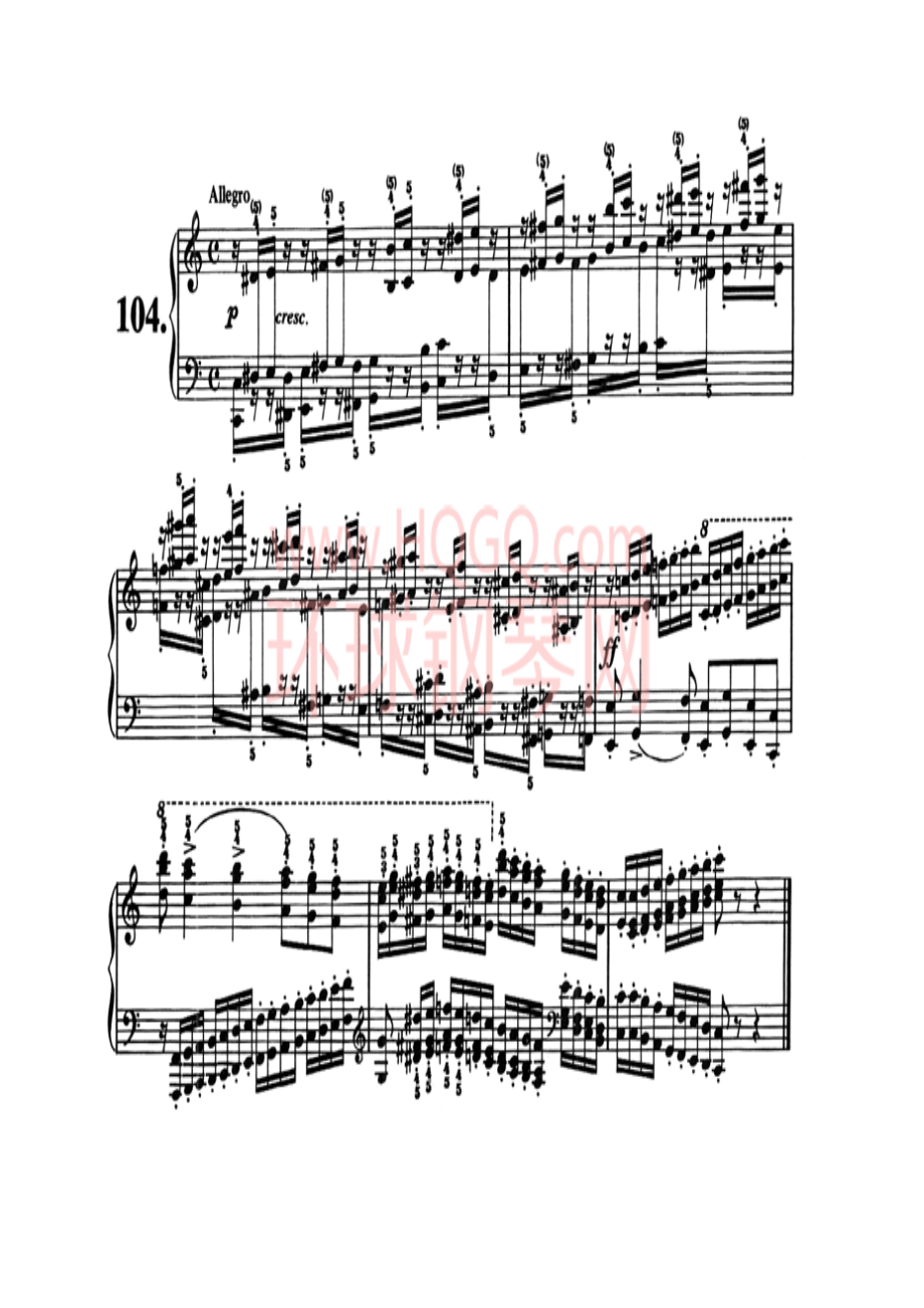 车尔尼821钢琴八小节练习曲160首 钢琴谱_103.docx_第1页