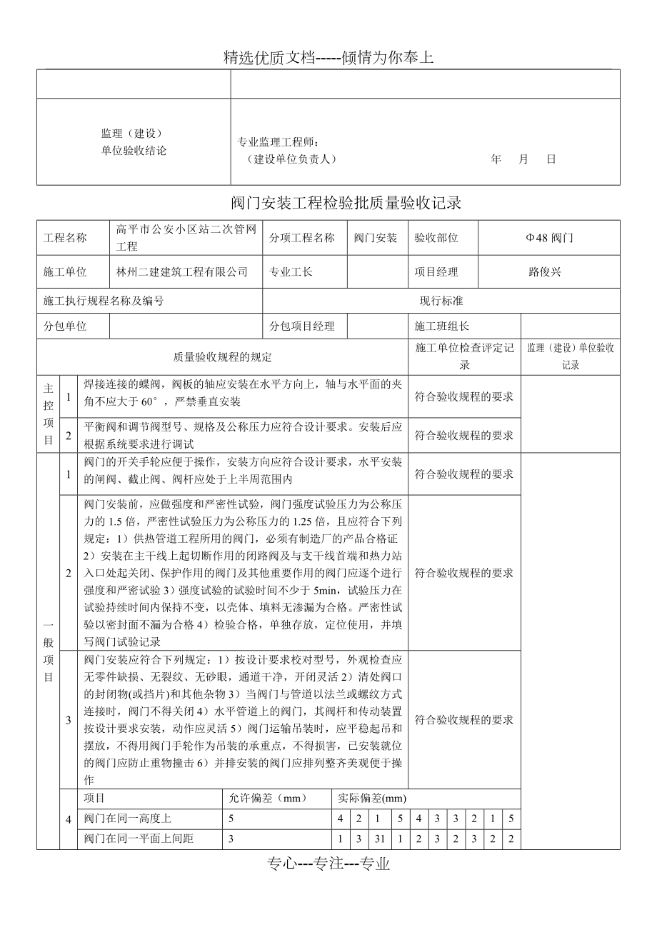 阀门安装工程检验批质量验收记录.doc_第3页