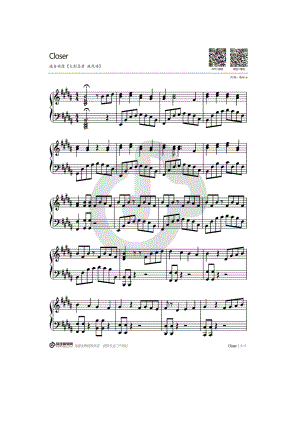 火影忍者——Closer 钢琴谱.docx