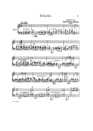 C大调左手练习曲 Etude in C Major For The Left Hand Op.32 钢琴谱.docx