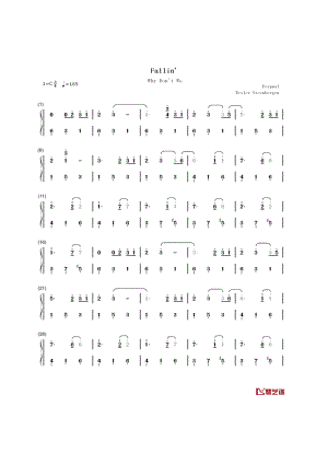 Fallin钢琴简谱 钢琴谱.docx