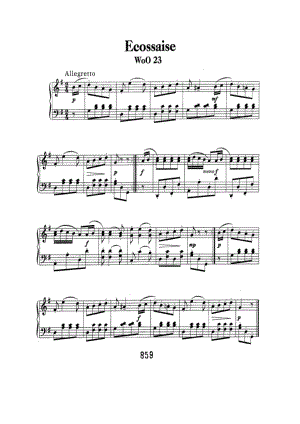 G大调埃科塞斯舞曲 Ecossaise in G Major WoO 23 钢琴谱.docx