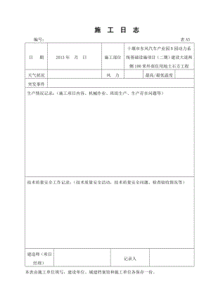 建设大道两侧商住用地土石方工程施工日志.doc