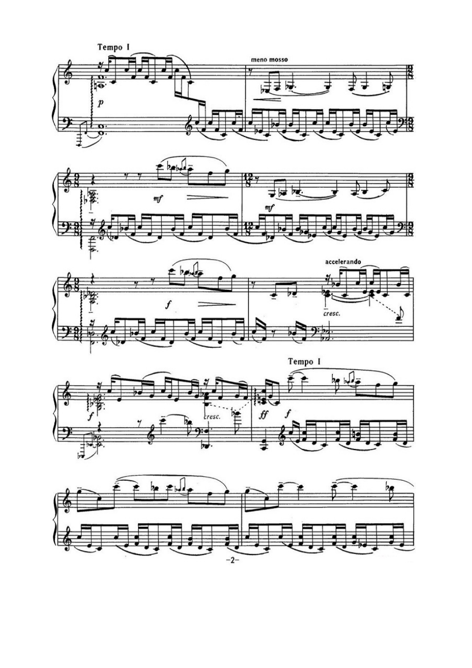 拉赫玛尼诺夫 音画练习曲2 Etudes tableaux Op.33 No.2 钢琴谱.docx_第2页