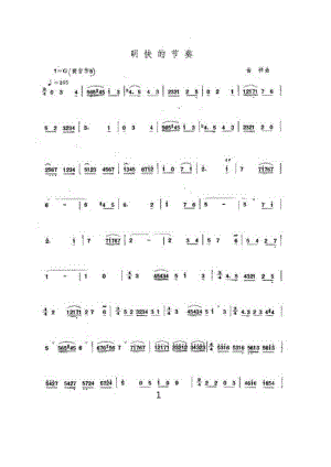 明快的节奏 笛箫曲谱.docx
