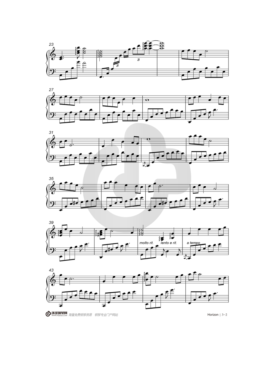 和平之月·语Horizon钢琴谱.docx_第2页