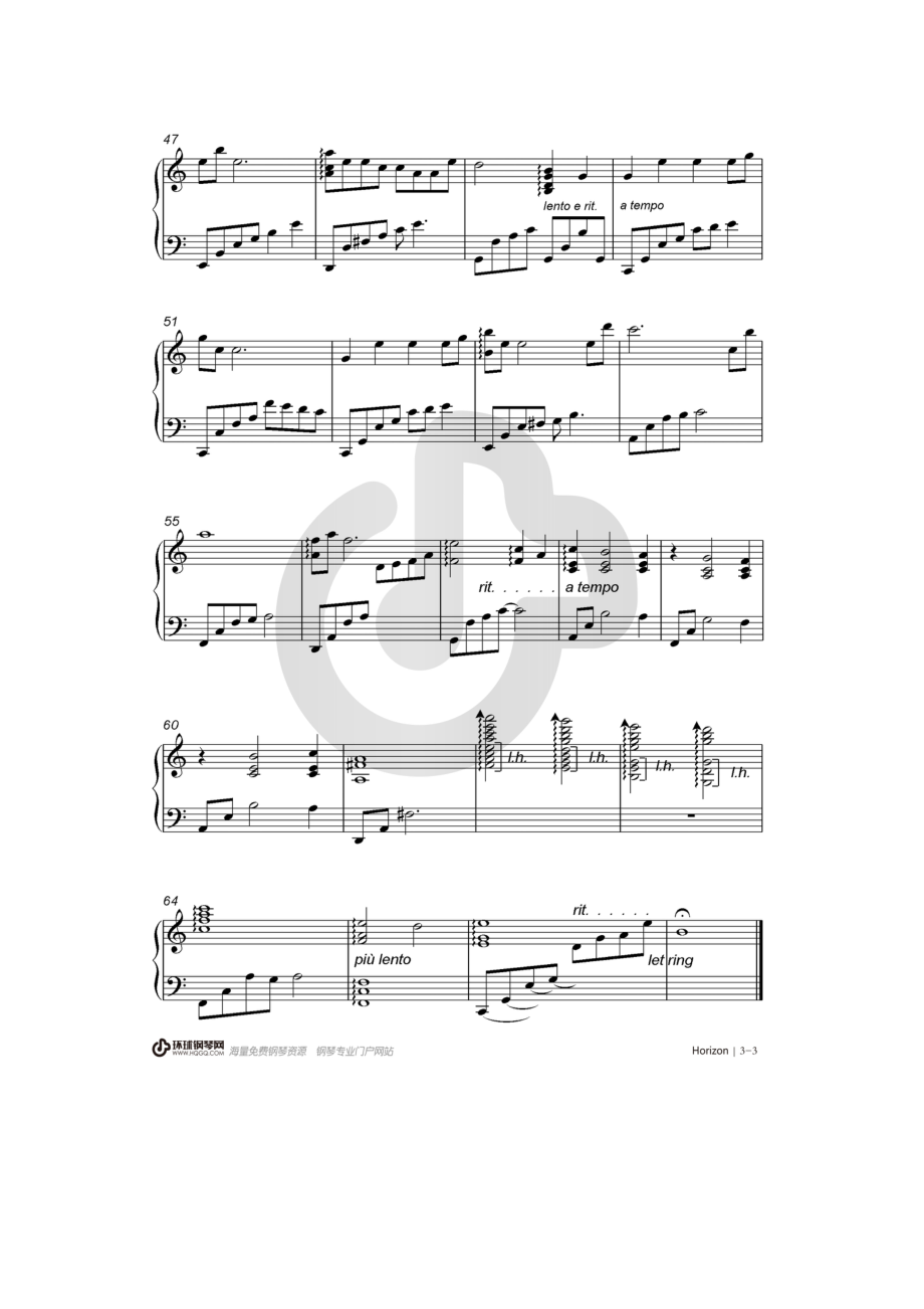和平之月·语Horizon钢琴谱.docx_第3页