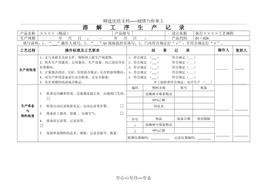 B---盐酸林可霉素批生产记录.doc_第3页