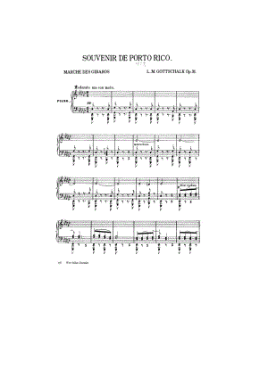 波多黎各的回忆 Souvenir de Porto Rico Op.31 钢琴谱.docx