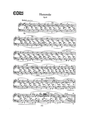 幽默曲 op.20 钢琴谱.docx