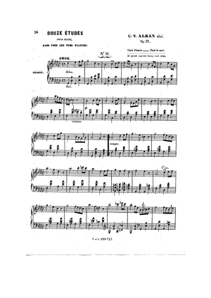 首大调练习曲 12 Etudes in All Major Keys Op.35 钢琴谱_1.docx