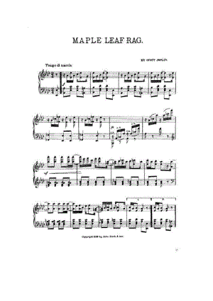 枫叶拉格泰姆 Maple Leaf Rag 钢琴谱.docx