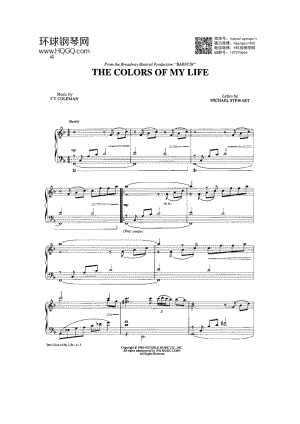 THE COLORSOF MY LIFE（选自《77首Dan Coates 流行情调钢琴谱》） 钢琴谱.docx