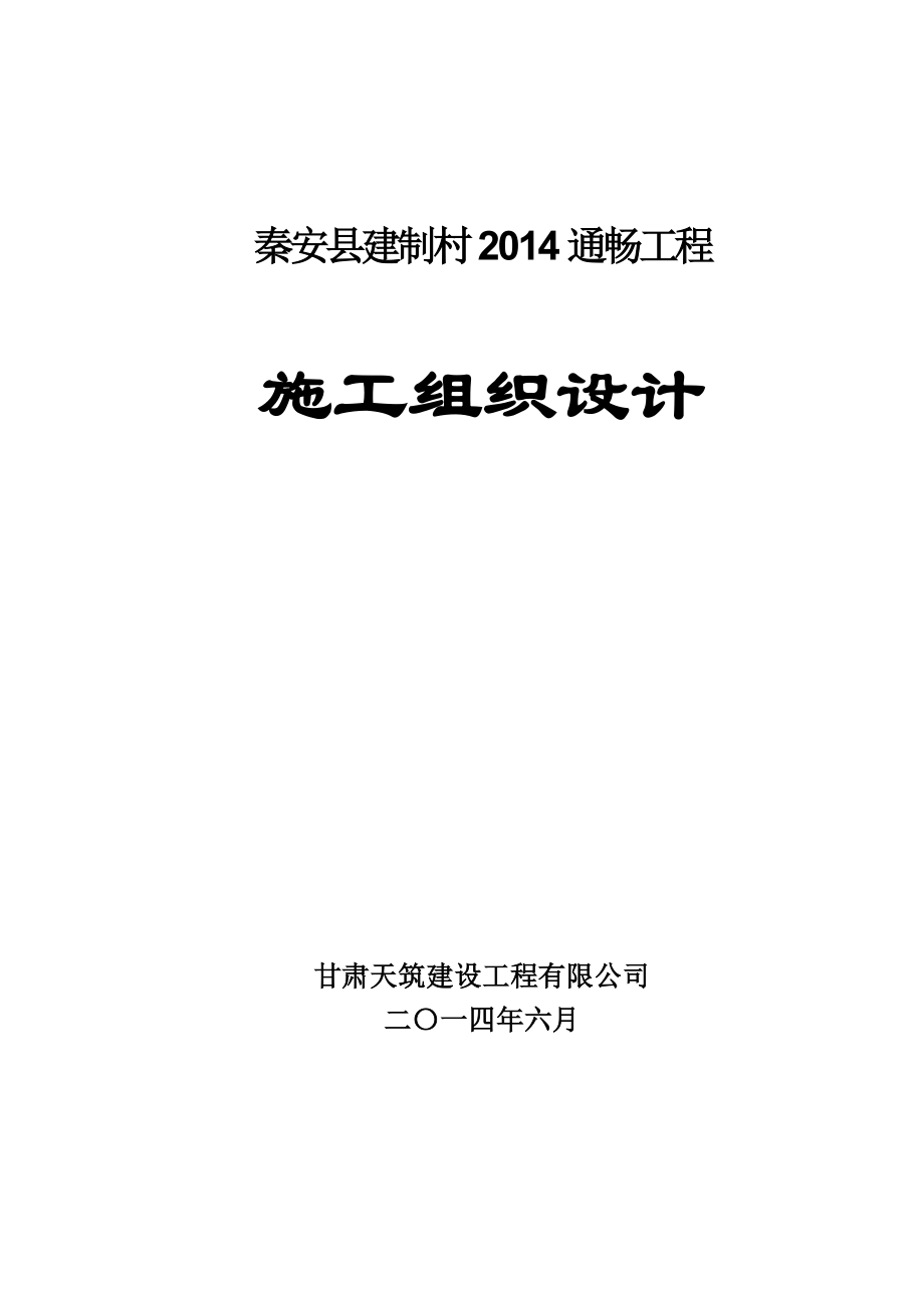 天筑农村公路施工组织设计.doc_第1页