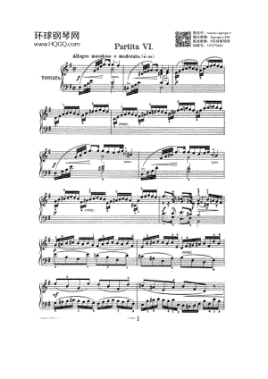 PARTITA 6（选自《6首帕蒂塔 Six Partitas BWV 825 钢琴谱.docx