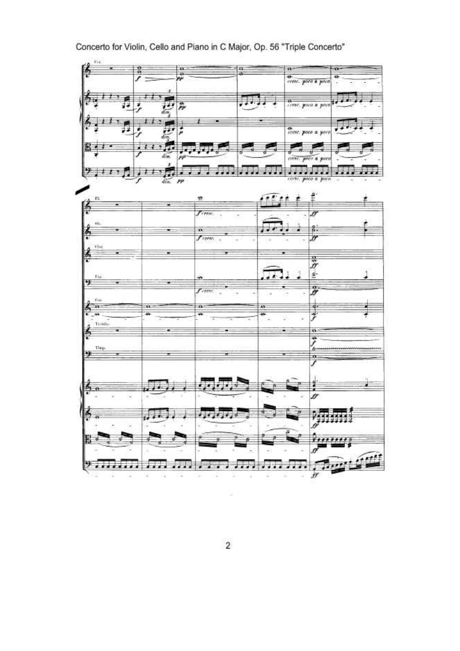 C大调三重协奏曲 Triple Concerto in C Major Op.56 钢琴谱_1.docx_第2页