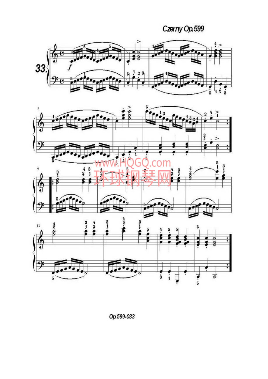 车尔尼练习曲OP599之031钢琴谱.docx_第3页