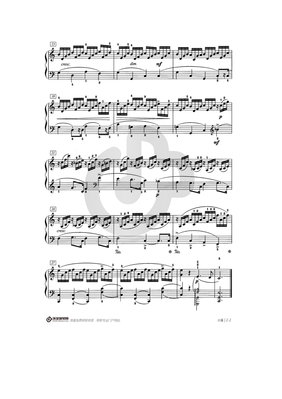 小溪 Op.45 No.1 钢琴谱.docx_第2页