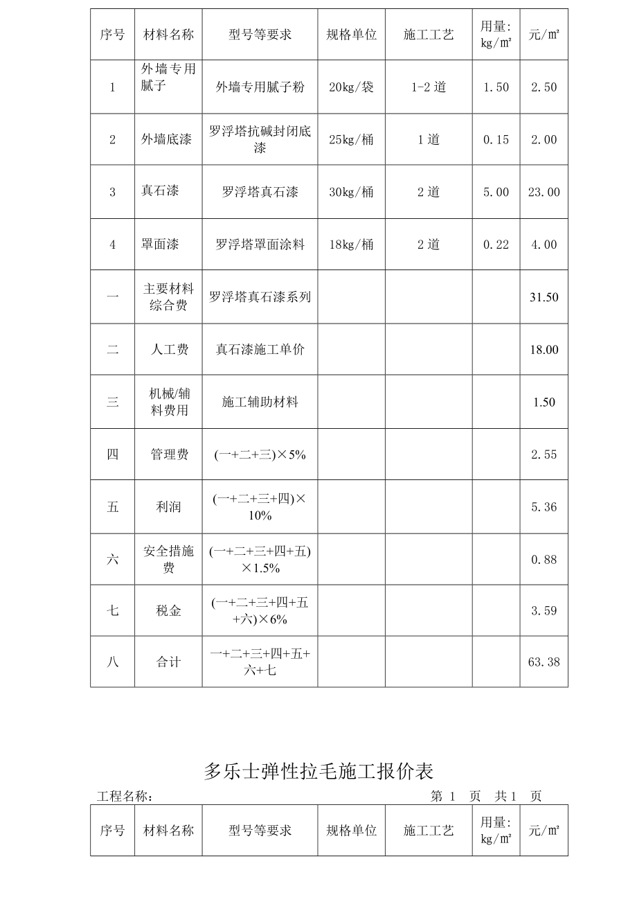 真石漆施工报价表.doc_第3页