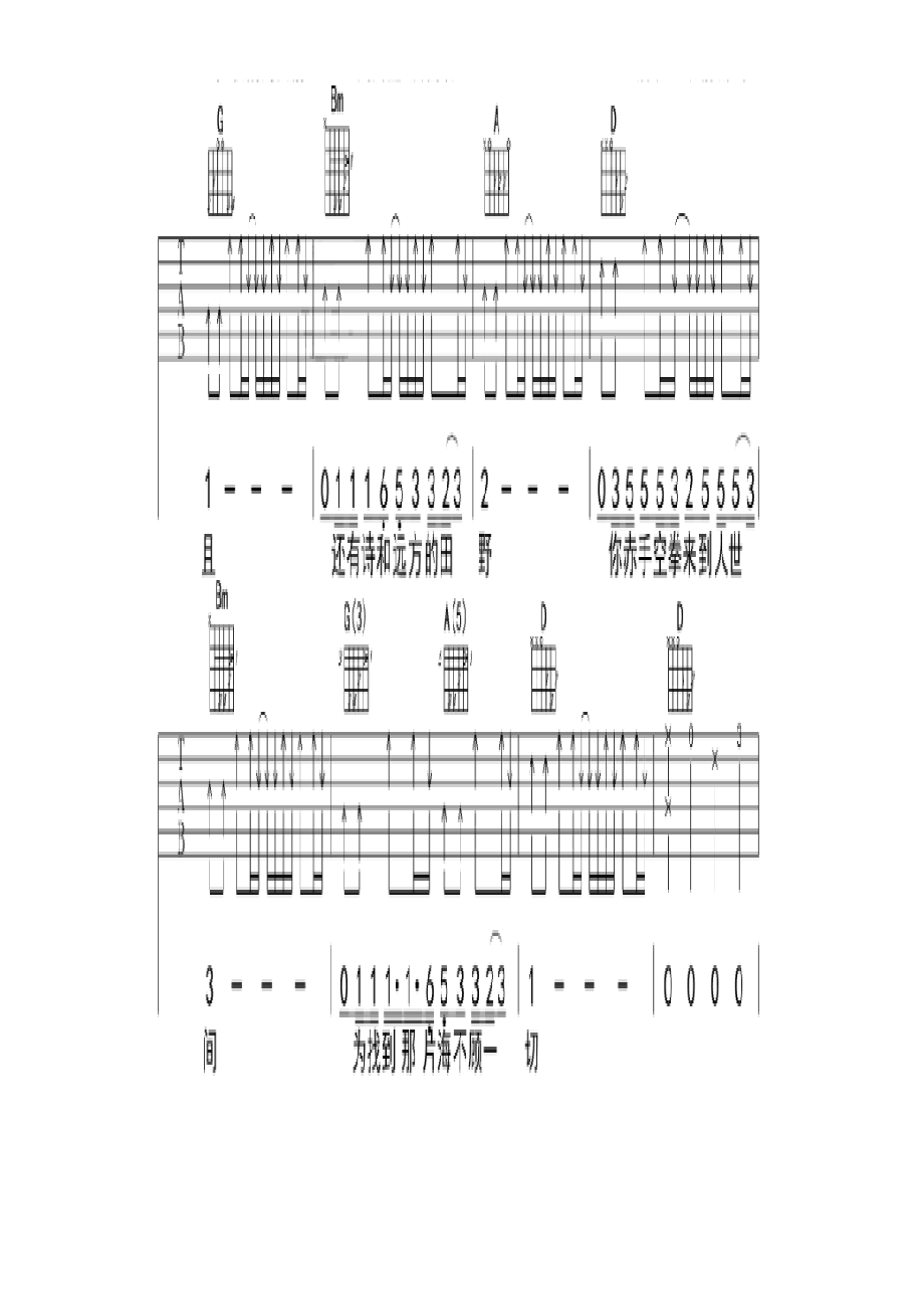 许巍《生活不止眼前的苟且》吉他谱A调 吉他谱.docx_第2页