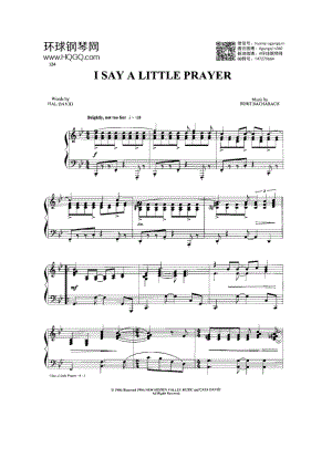 I SAY A LITTLE PRAYER（选自《77首Dan Coates 流行情调钢琴谱》） 钢琴谱.docx