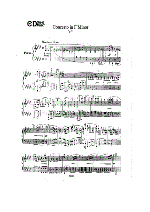 f小调第二钢琴协奏曲 Op.21 Piano Concerto No.2 in f Minor Op.21 钢琴谱.docx