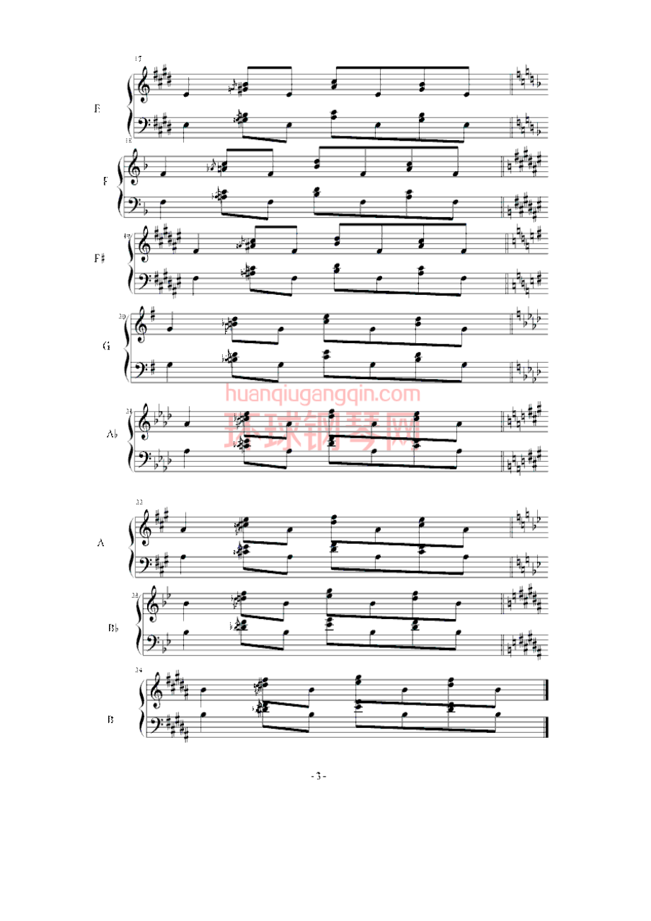 蓝调调性（布鲁斯音乐）构建 钢琴谱.docx_第3页