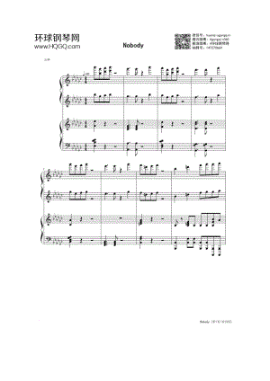 Nobody（双钢琴版） 钢琴谱.docx
