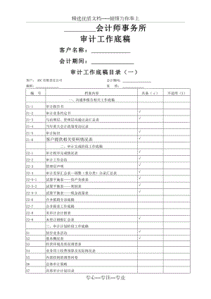 审计工作底稿模板.docx