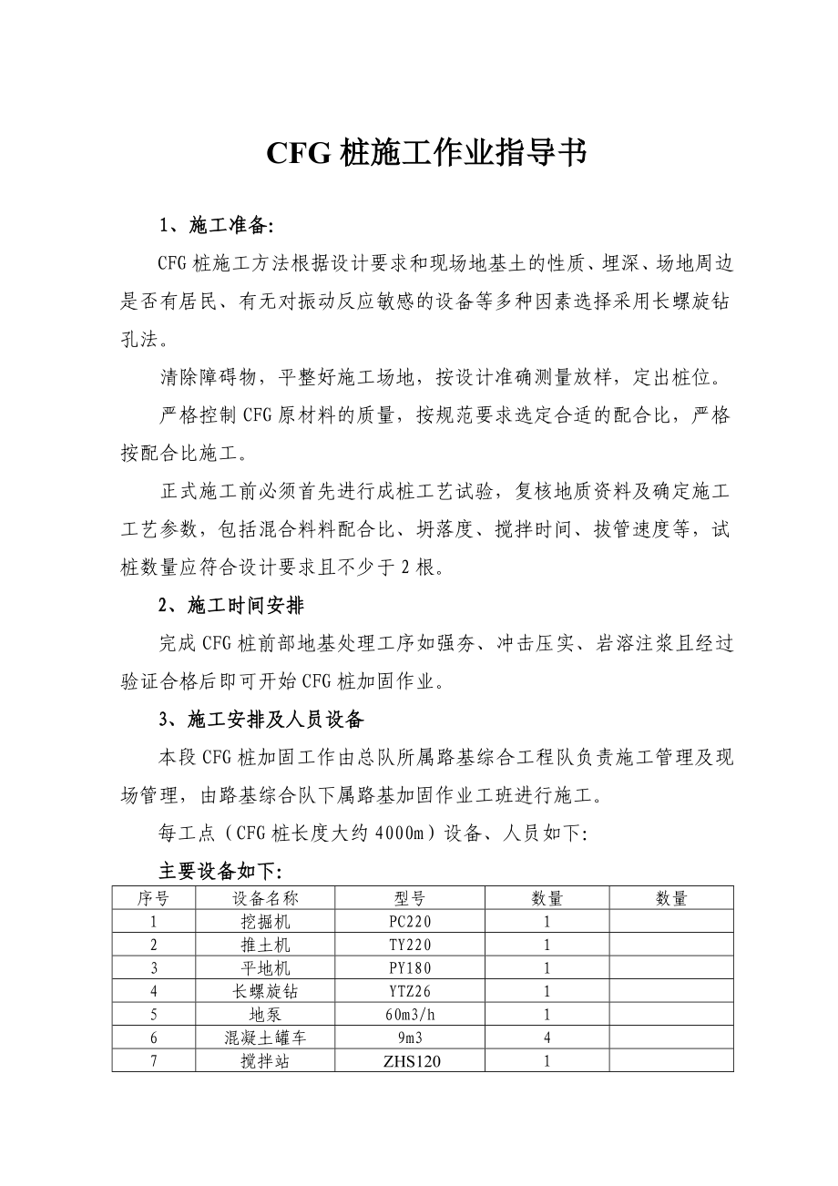 CFG桩施工作业指导书新.doc_第1页