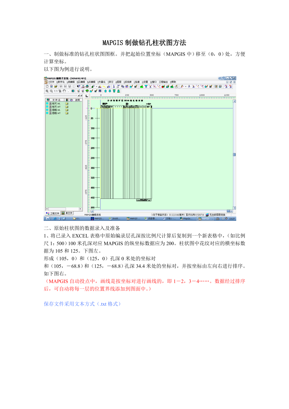 MAPGIS制做钻孔柱状图方法.doc_第1页