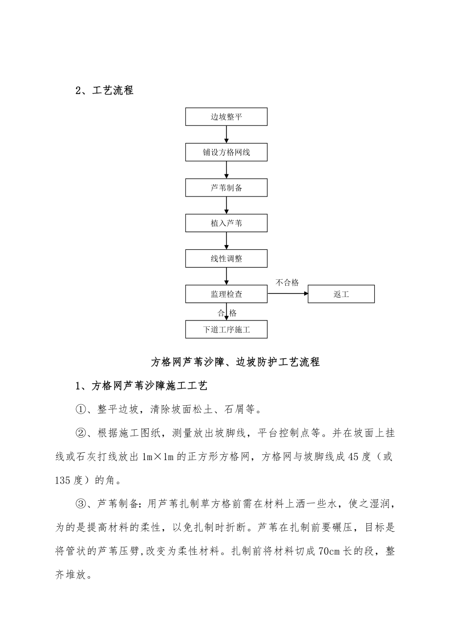 方格网芦苇沙障边坡防护方案.doc_第3页