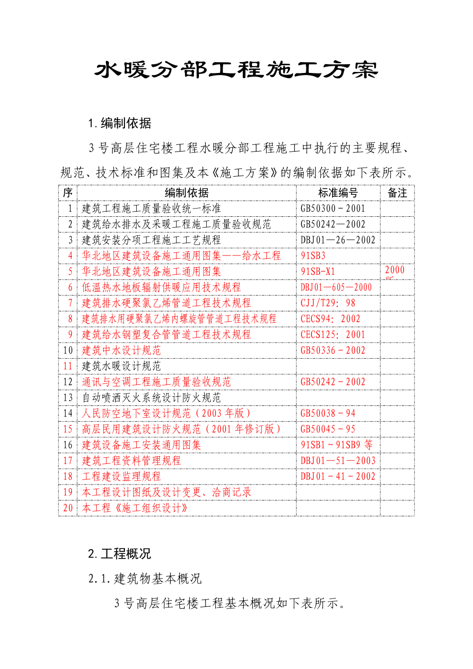 高层住宅楼工程水暖分部工程施工方案.doc_第3页