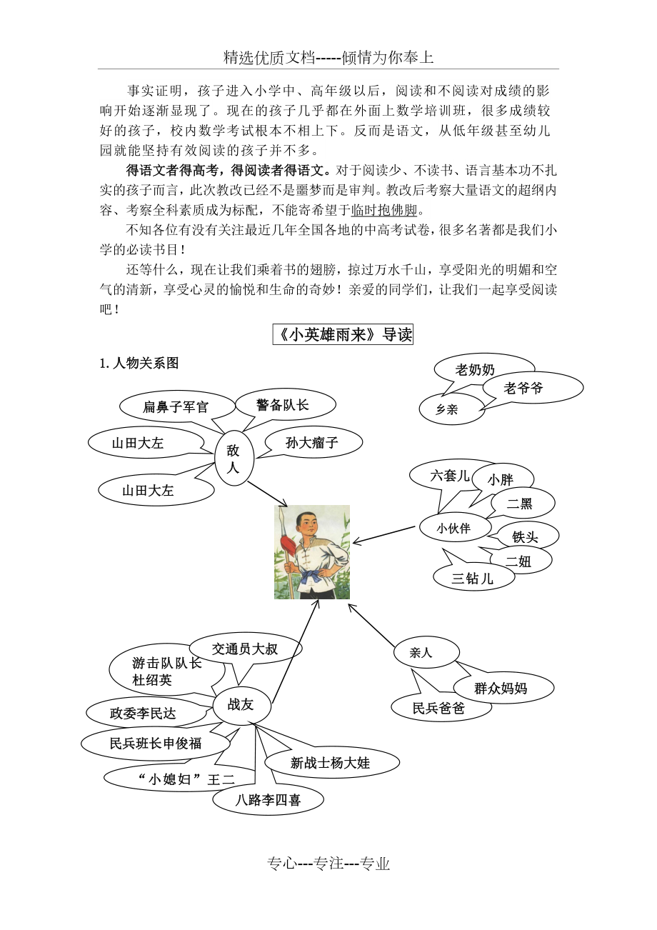 统编版六年级上册读书吧必读书《小英雄雨来》导读、真题与自测.doc_第3页