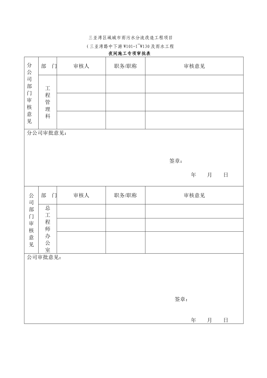 三亚湾区域城市雨污水分流改造工程项目夜间施工方案.doc_第2页