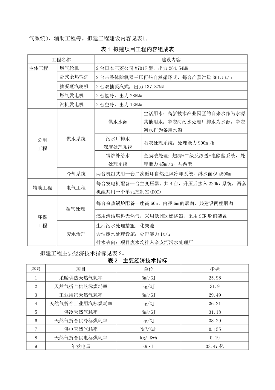 烟台市东南部天燃气热电冷联产工程项目环境影响评价报告书.doc_第2页