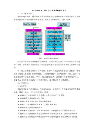 水污染控制工程 课程标准 整体设计.doc