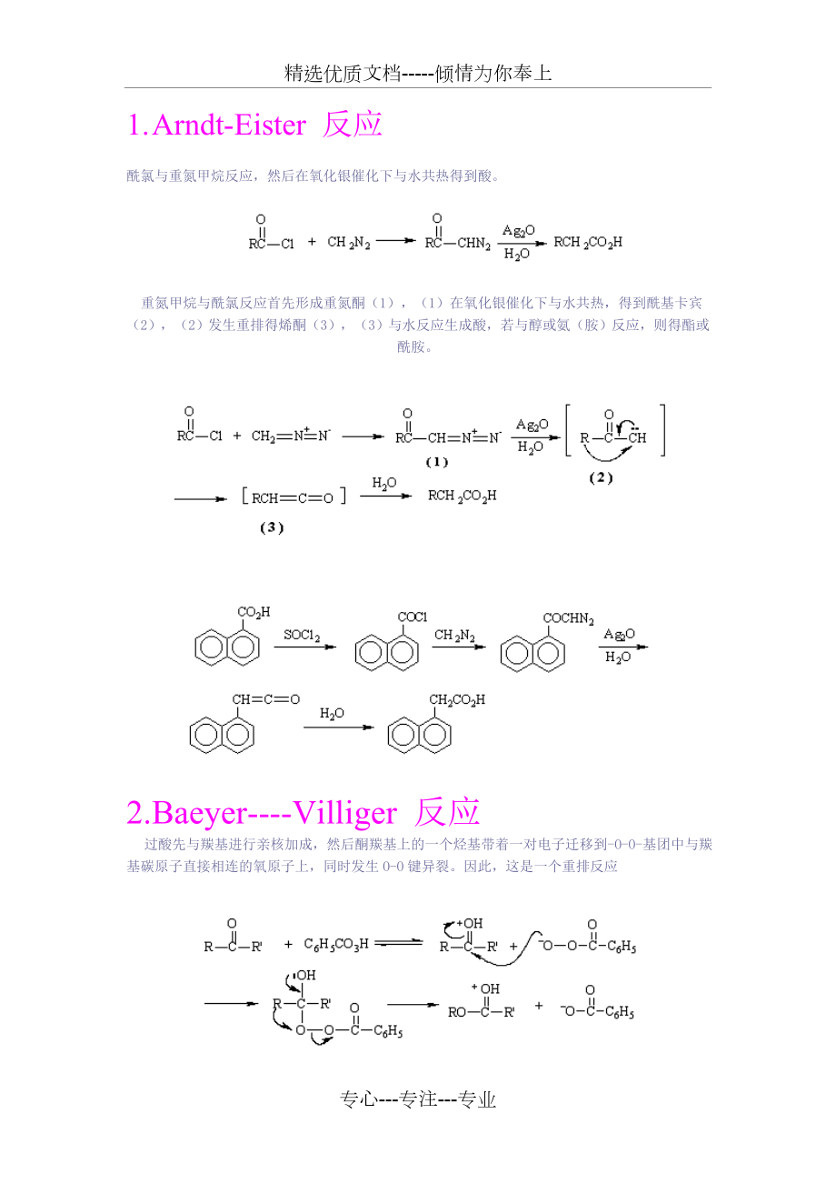 有机化学反应机理(整理版).docx_第1页