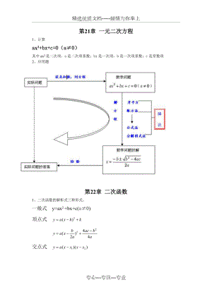 人教版九年级数学知识点总结.doc