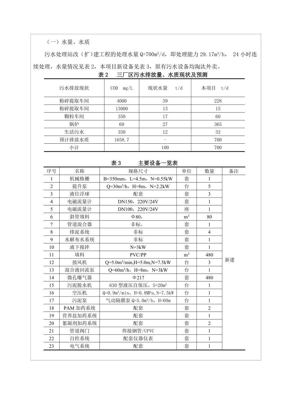 三厂区污水处理站改（扩）建工程环境影响报告书.doc_第3页