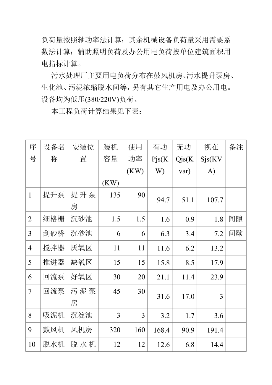 污水处理厂电气设计方案.doc_第2页