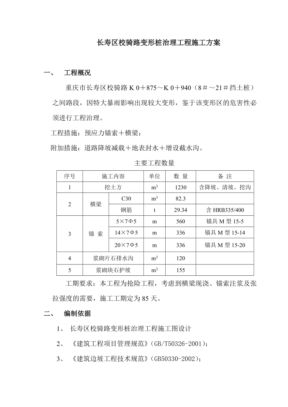 长寿区校骑路变形桩施工方案.doc_第1页