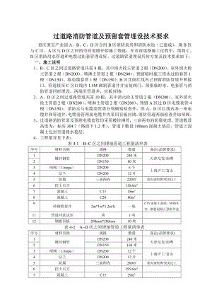 过道路消防管道及预留套管埋设技术要求.doc