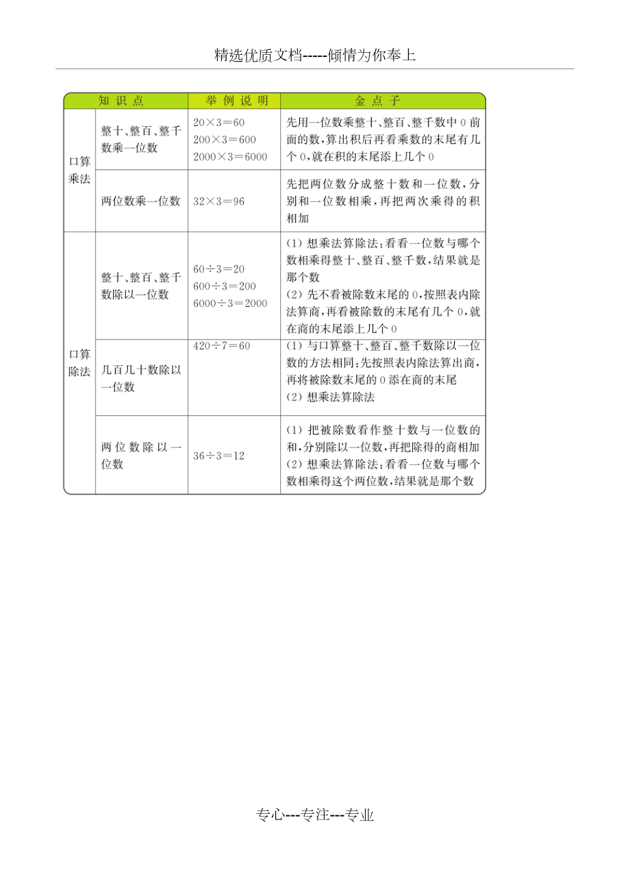 三年级数学上册总复习总结(北师大版).docx_第3页