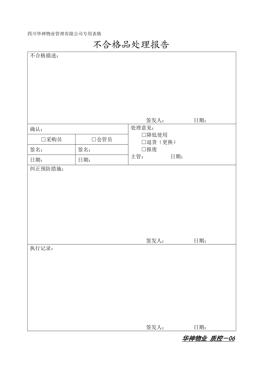 不合格品处理报告.doc_第1页