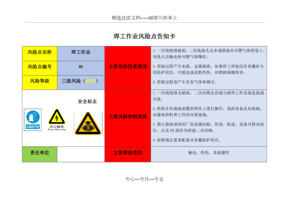 污水处理厂岗位风险告知卡.docx_第1页