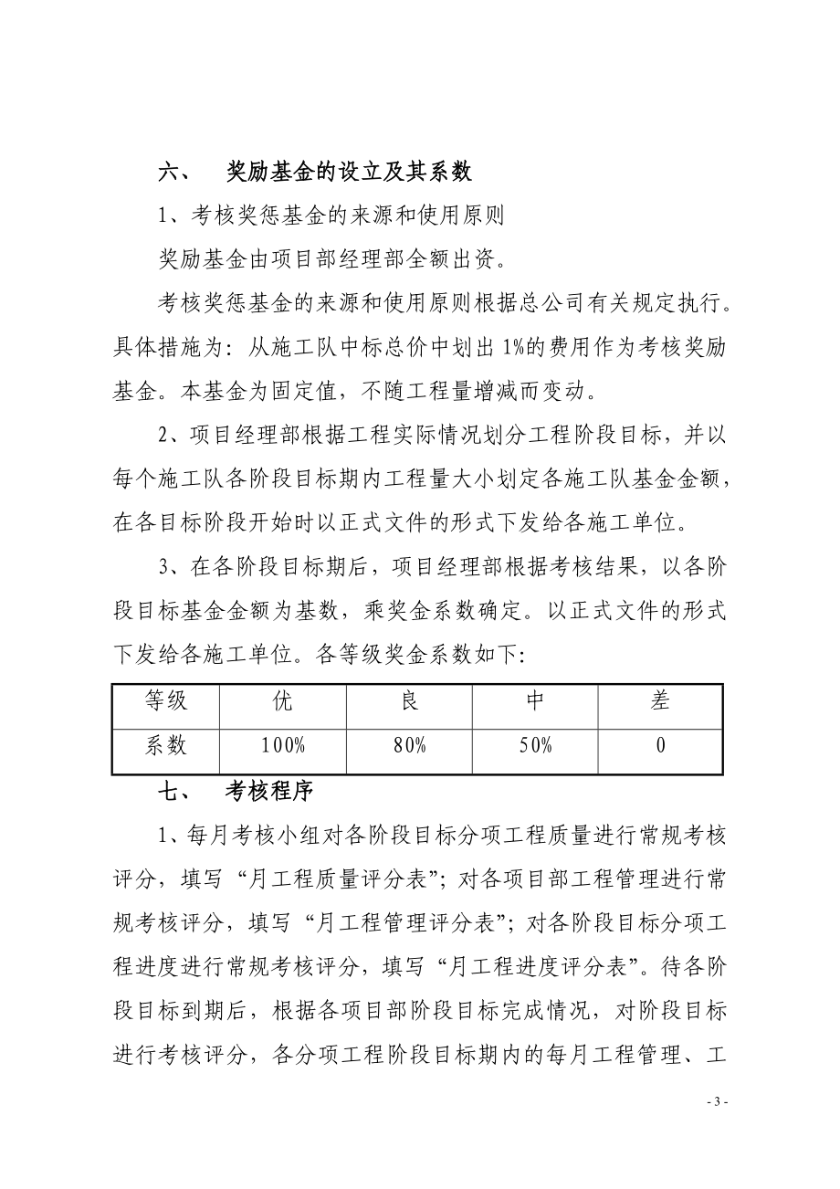 项目施工队考核办法(标准版).doc_第3页