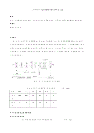 A2O污水厂运行问题分析及解决方案.doc