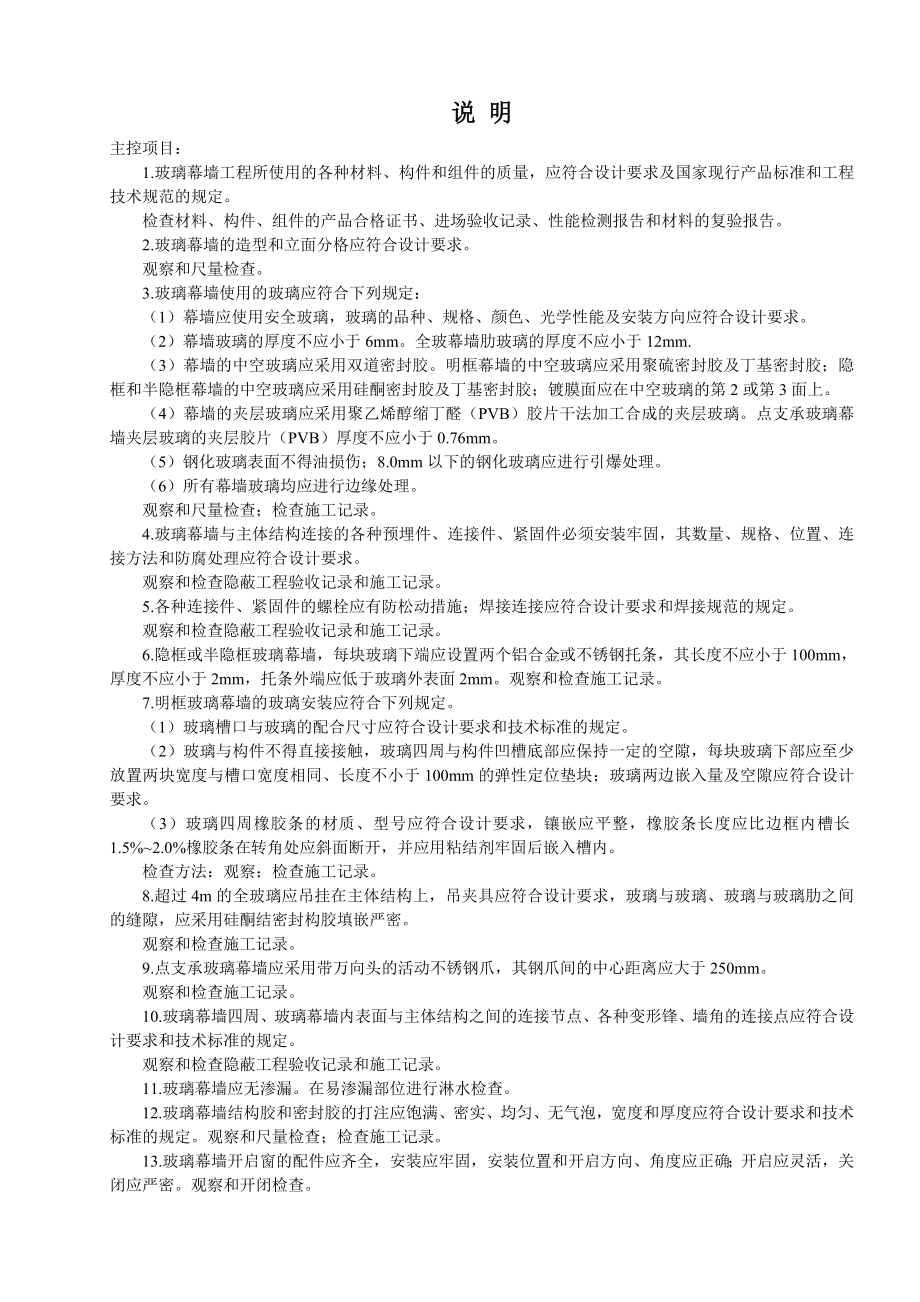 鲁MQ025.1玻璃幕墙工程检验批质量验收记录表（Ⅰ）主控项目.doc_第2页