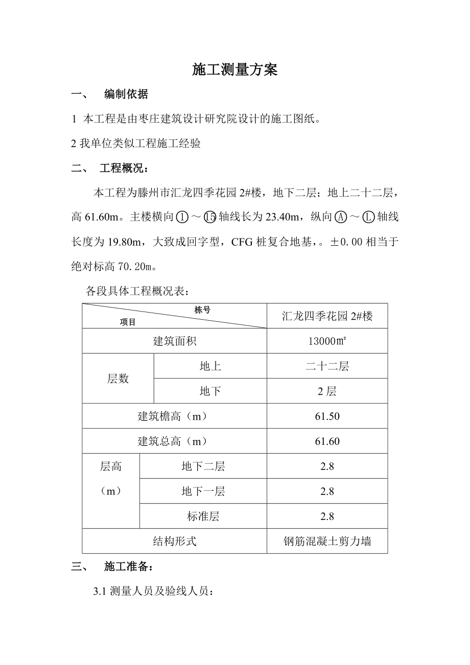 测量放线施工方案1.doc_第1页